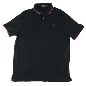 Polo Ralph Lauren Polo Shirt Mens XL Classic Fit Black Red Pony